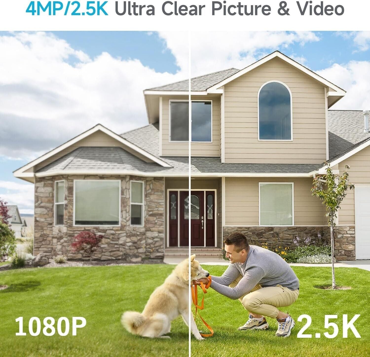 4MP Wireless Battery Security Camera Outdoor Wifi Smart Home Security IP Camera
