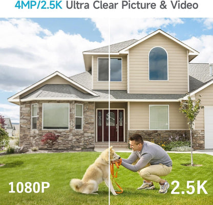 4MP Wireless Battery Security Camera Outdoor Wifi Smart Home Security IP Camera